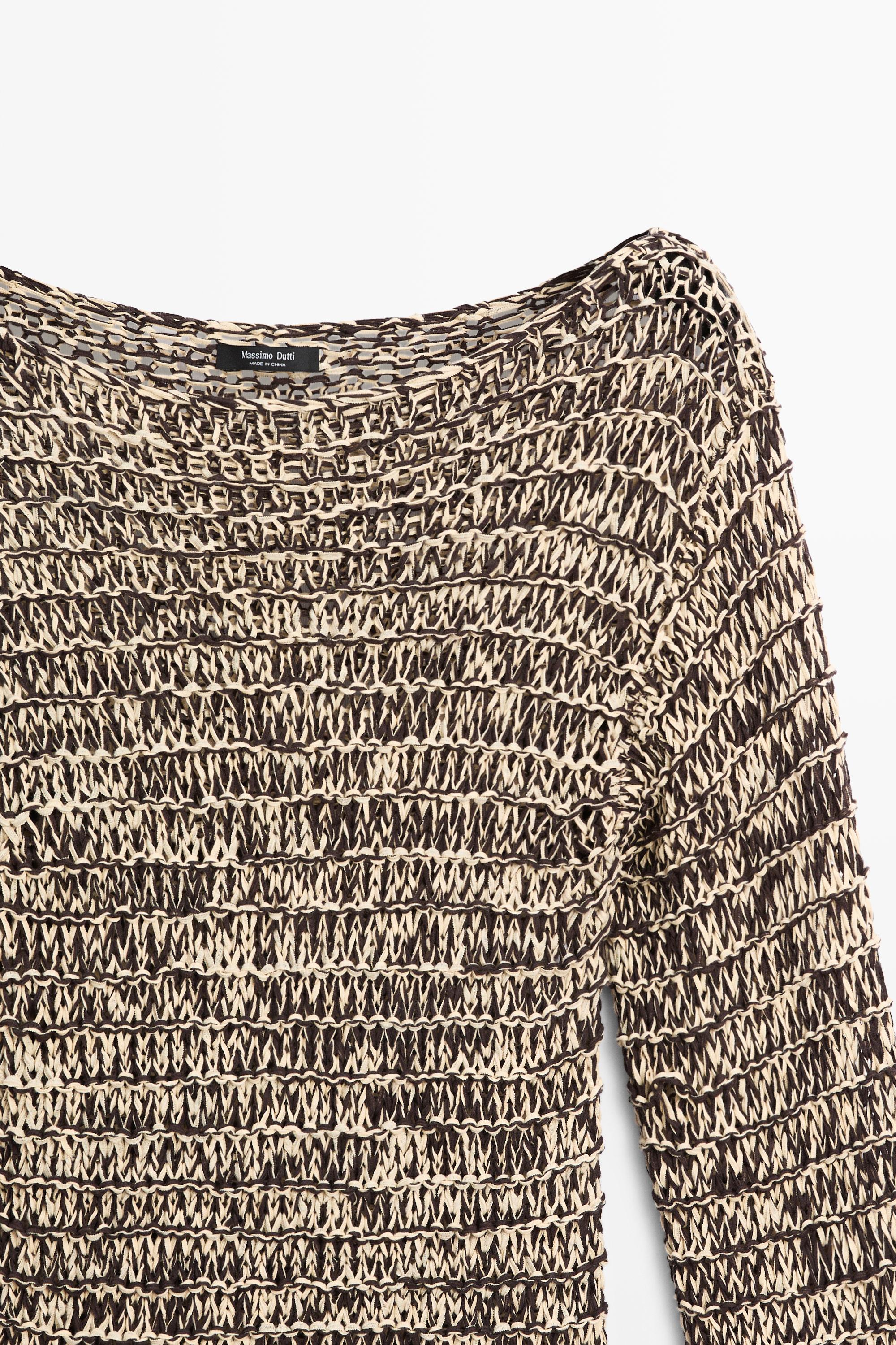 Pull en maille chinée total look